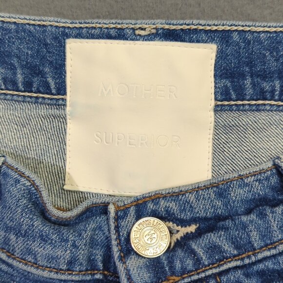 Mother Superior Jeans Womens 33 Blue The Tomcat Playing With Scissors Distressed - Picture 11 of 16